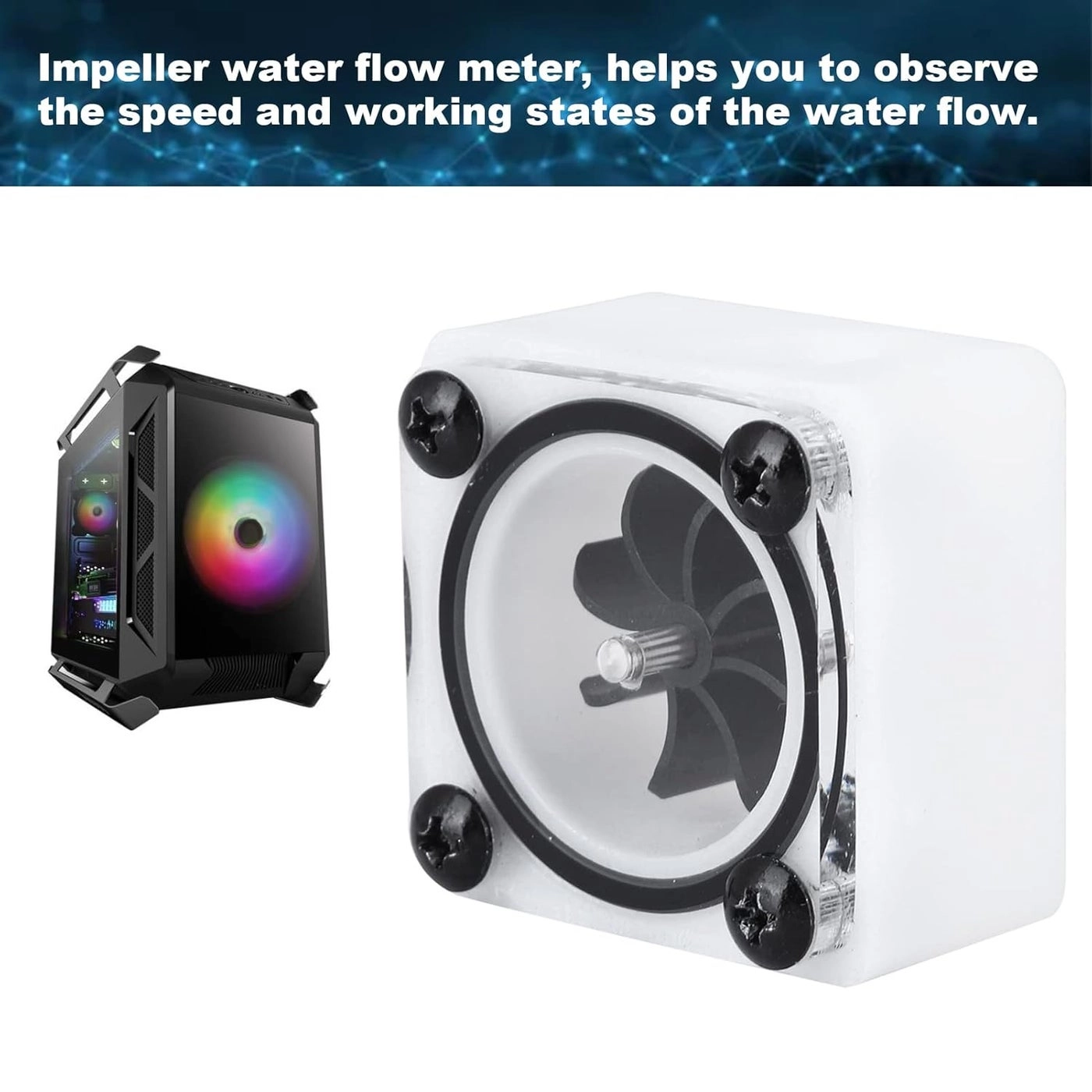 Water Cooling Flow Meter - G1/4 Thread POM Acrylic