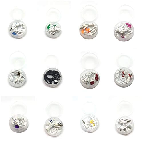 Earbuds for Universal - 50 Pack Hard Shell Case 3.5mm Stereo