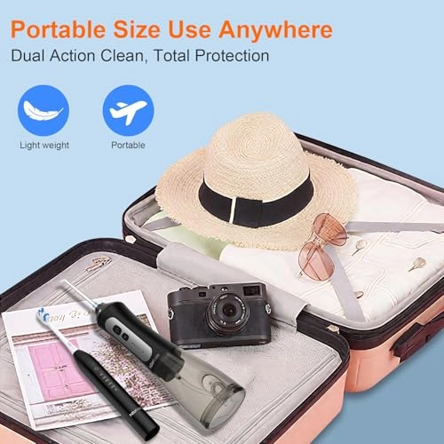 Sonic Electric Toothbrush - Rechargeable 2000mAh + Water Flosser - 2500mAh 300ml Tank