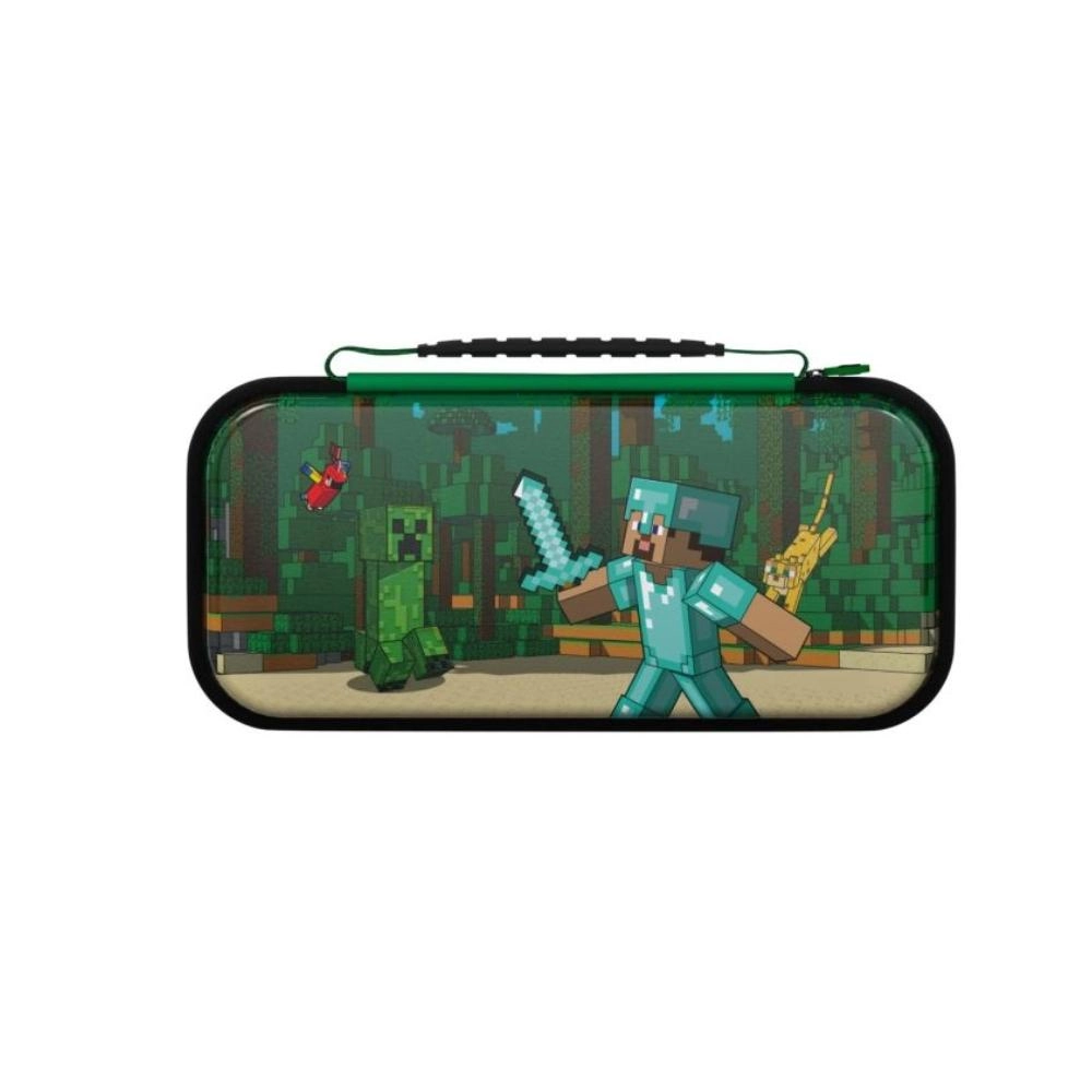 Nintendo Switch Travel Case - Minecraft Forest Battle Green