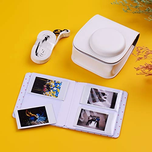 Instant Camera Accessories Kit + Camera Bag + Camera Strap + Photo Album + Photo Clips + Photo Frame + Hanging String + Stickers + Pen + Filt - 12-in-1 leather