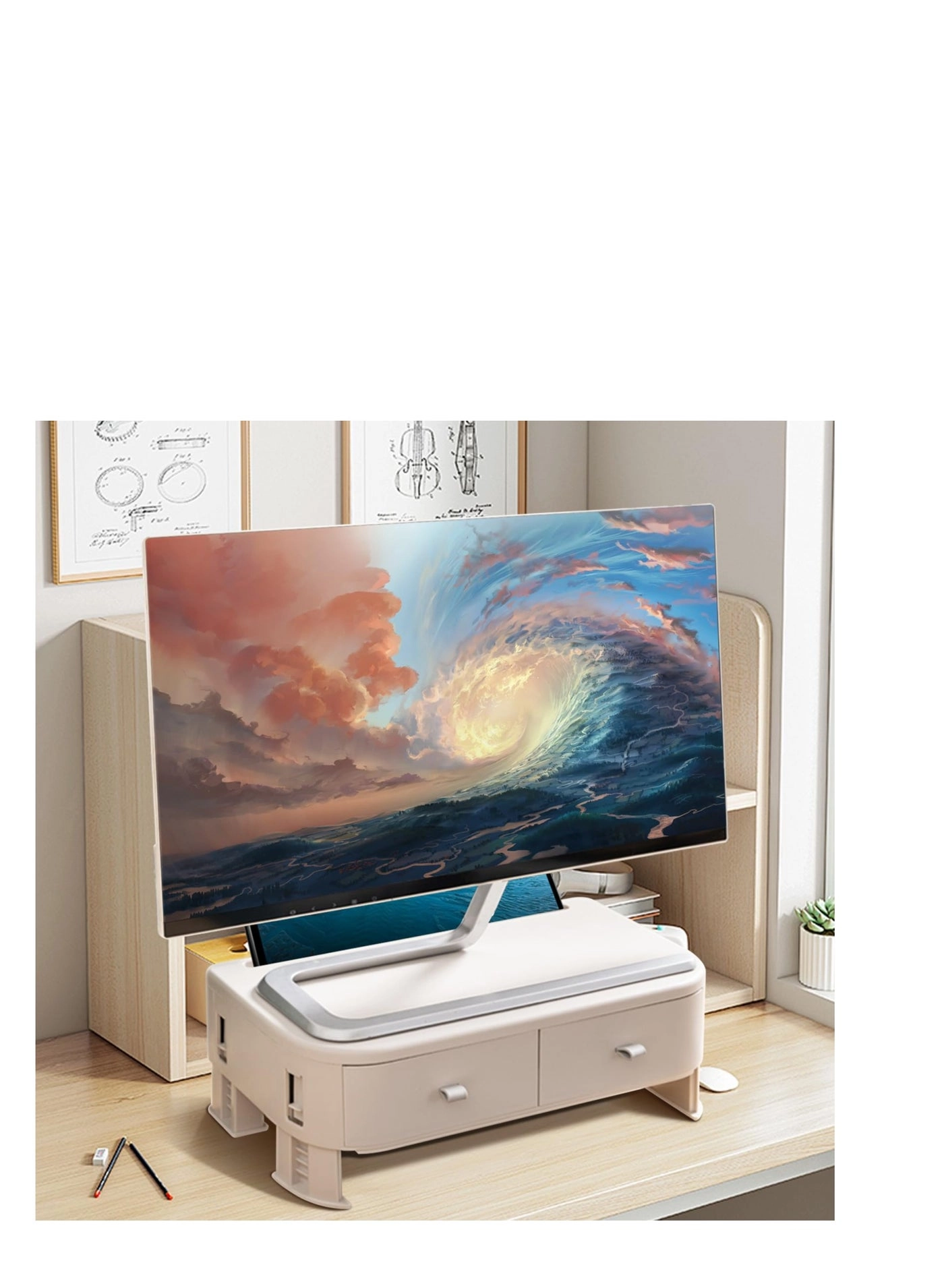 Adjustable Height Monitor Stand