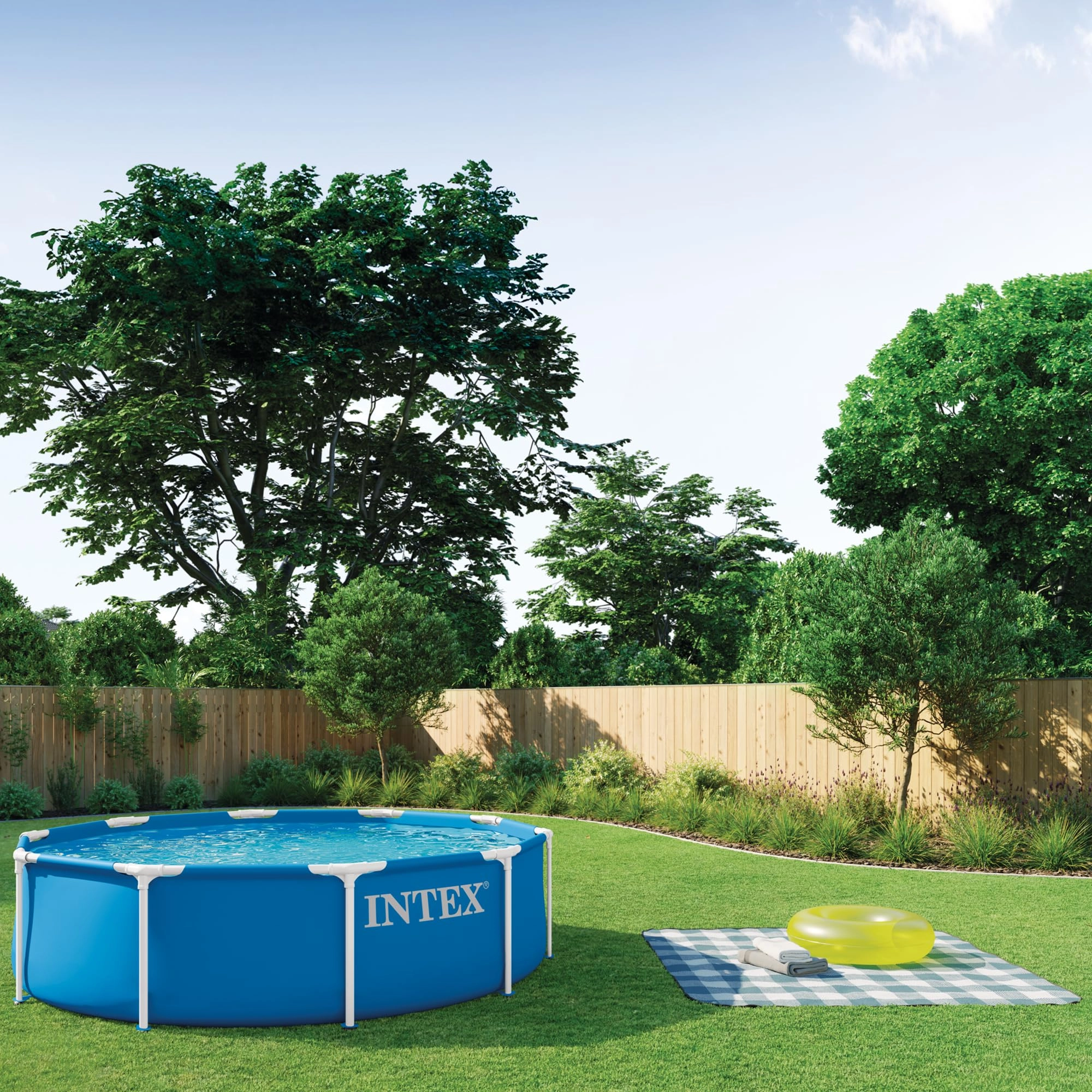 Metal Frame 10 ft x 30 in Above Ground Pool - 1185 Gallons