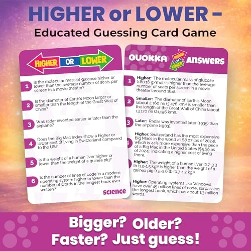 Higher or Lower Science - 3 years and up