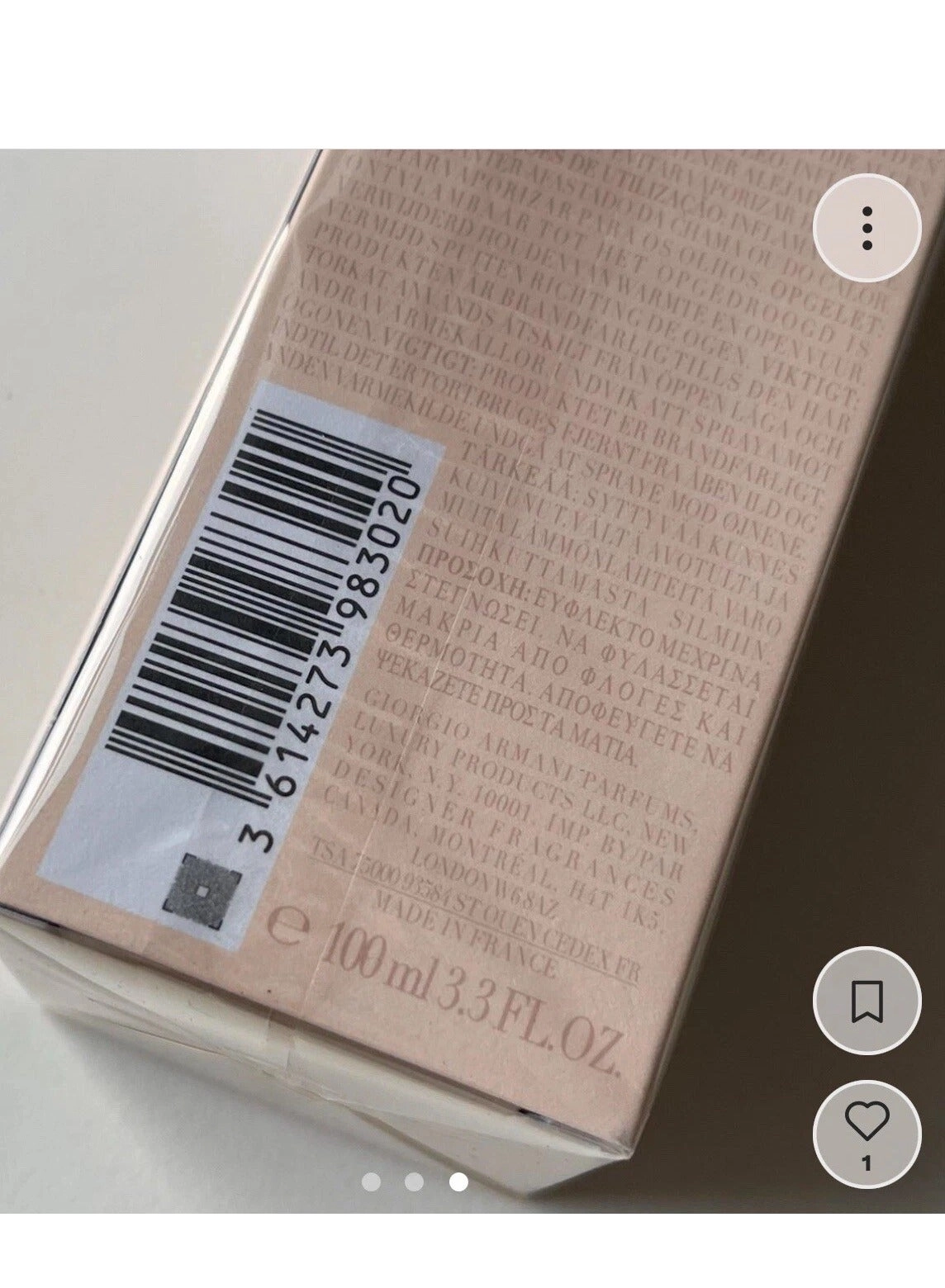 Si Eau de Parfum 100ml