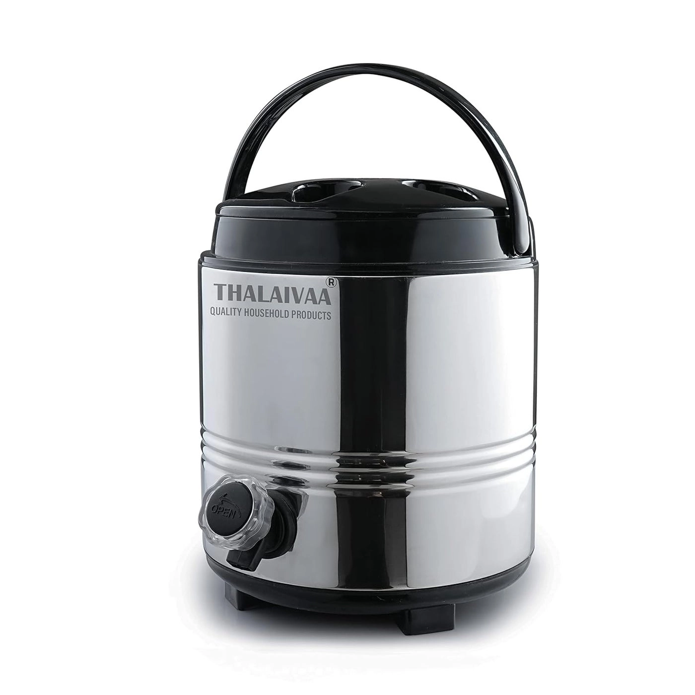 THALAIVAA Quality HOUSEHOLD Products Stainless Steel Hot and Cold TeaWater Container - 5 Liters