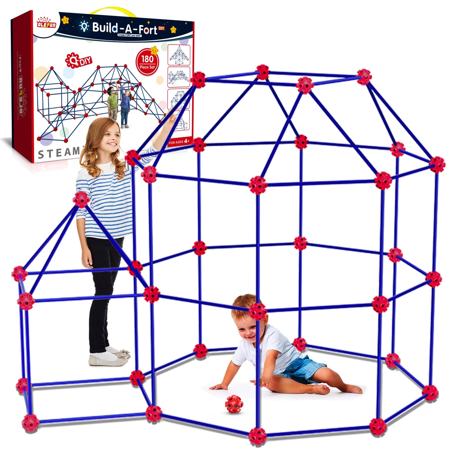 OleFun Fort Building Kit - Blue STEM