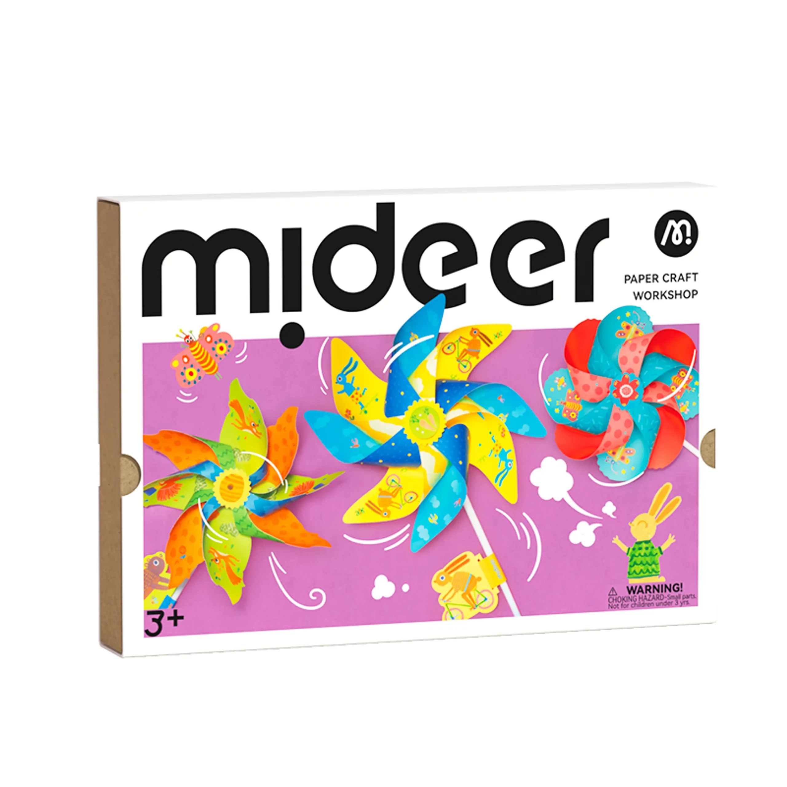 MIDEER Paper Craft DIY Kit - Windmill Kingdom - No scissors or glue Includes stickers & decals