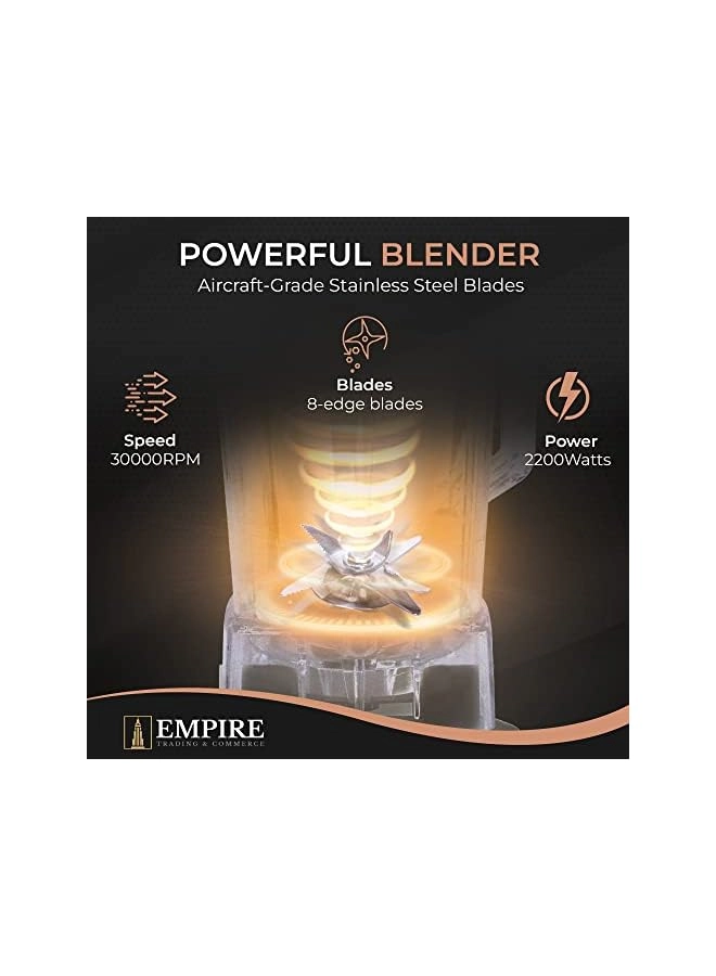 Blender Smoothie Maker - 10 Adjustable Speeds Multiple Blades