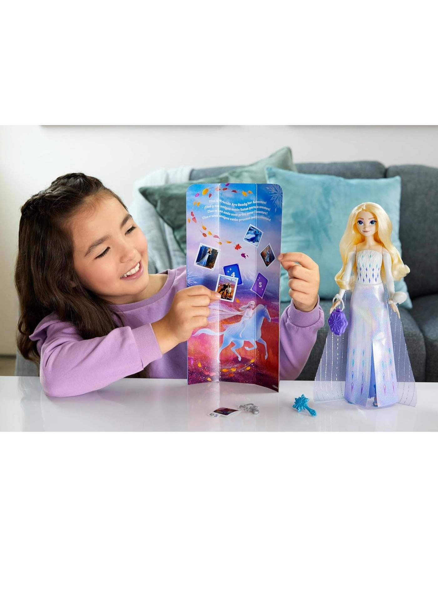 Elsa Fashion Doll - Frozen Spin & Reveal 11 Surprises