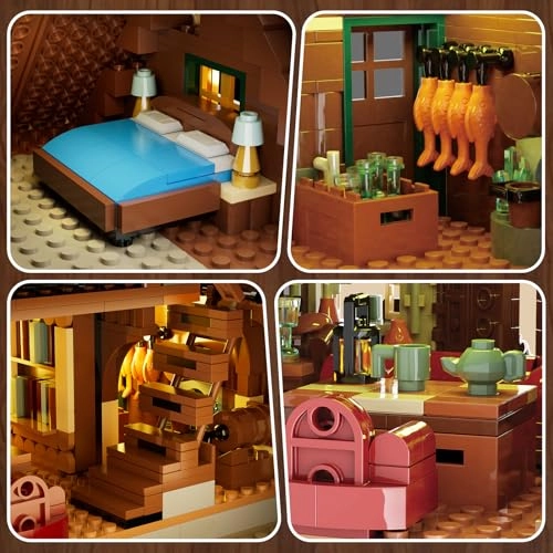 Wood House Building Set - 2570 pcs