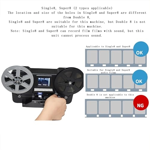 Film Slide Scanner - 2.4-inch LCD 1440X1080 Single8 Super8