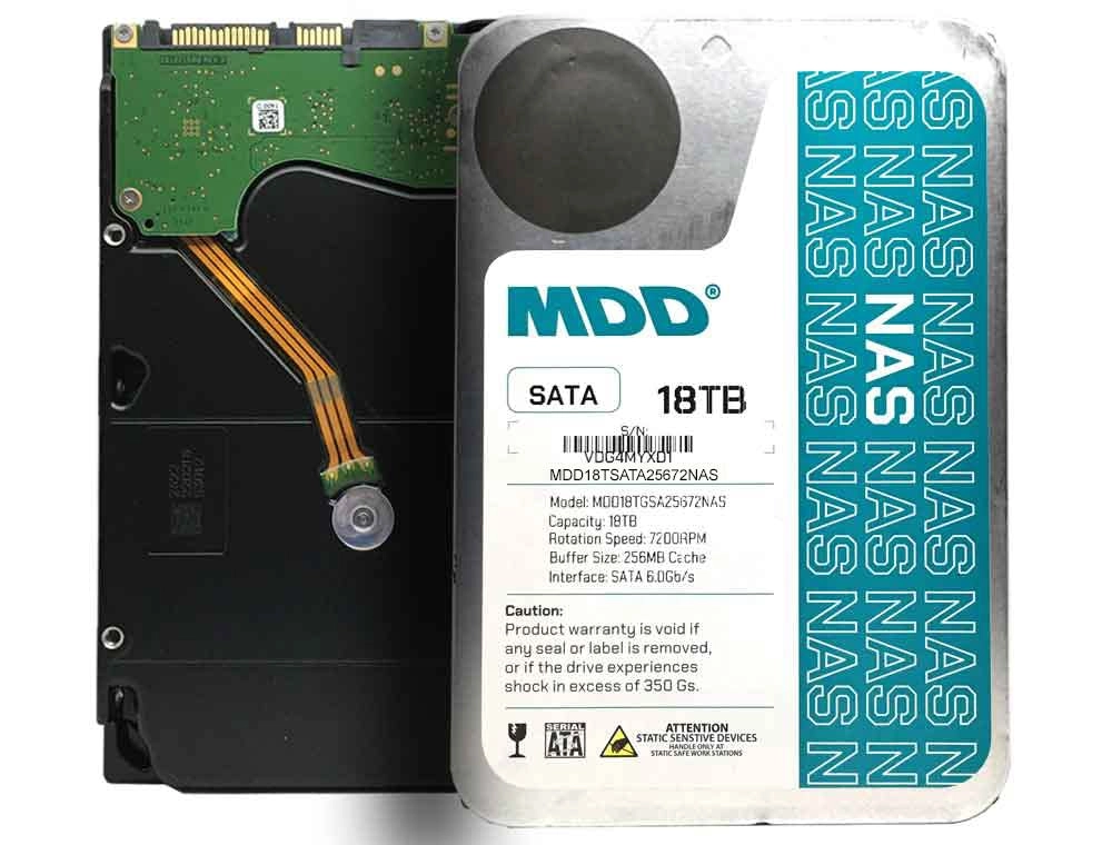 MaxDigitalData MDD 3.5" 7200rpm 256MB SATA 6Gb/s (MD18TSATA25672NAS) - 18TB