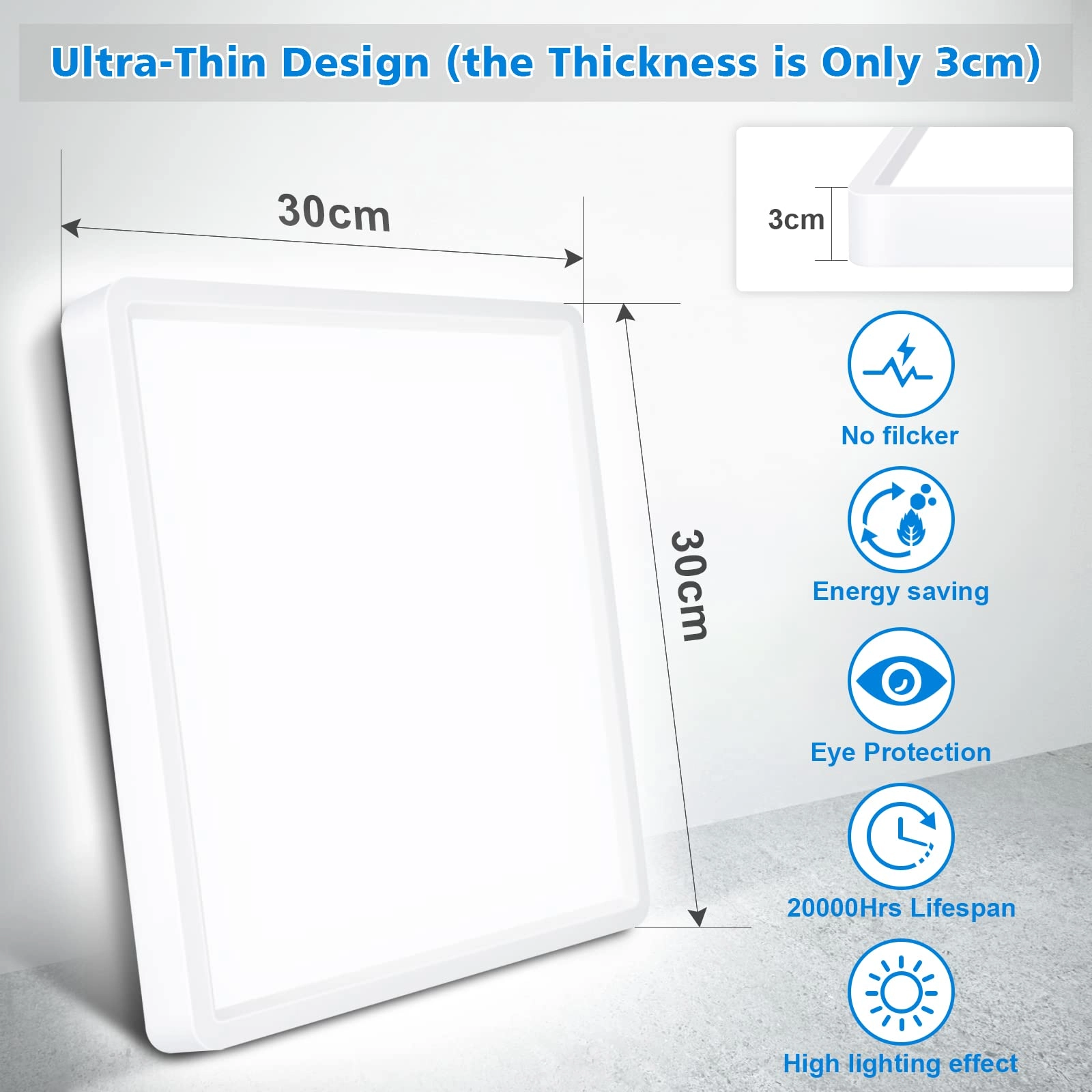 LED Ceiling Light - 5000K Daylight White