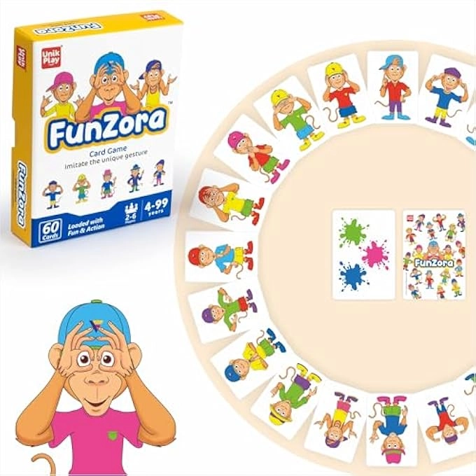 Unikplay FunZora Card Game - 1 piece math science geography history