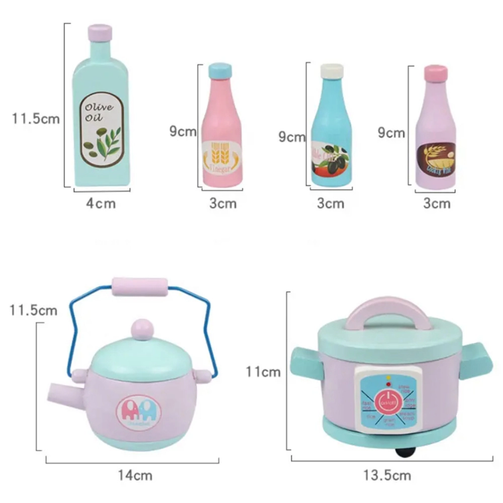 Kids Wooden Japanese Kitchen Toy Role Playset - Suitable for 3 years & above 102.5 x 105 x 30 cm (GF-MSN19033)