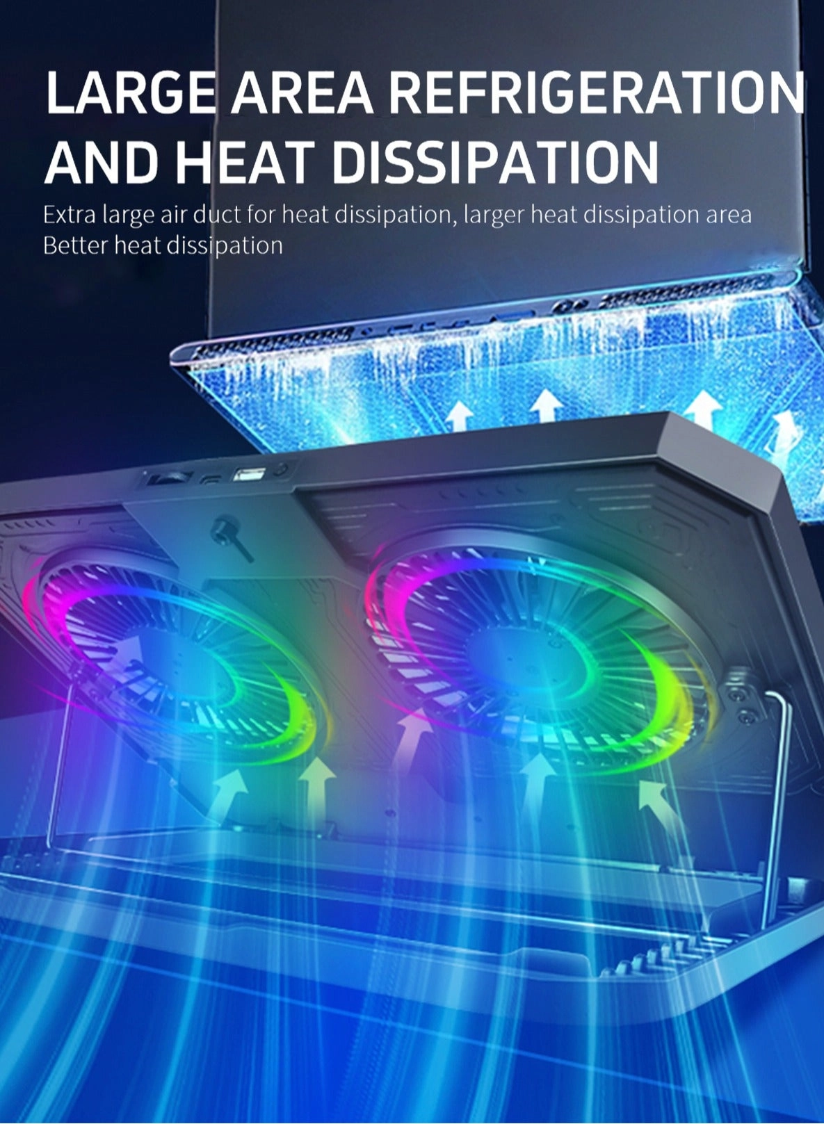 Gaming Laptop Cooling Pad - Dual 12-17.3 inch