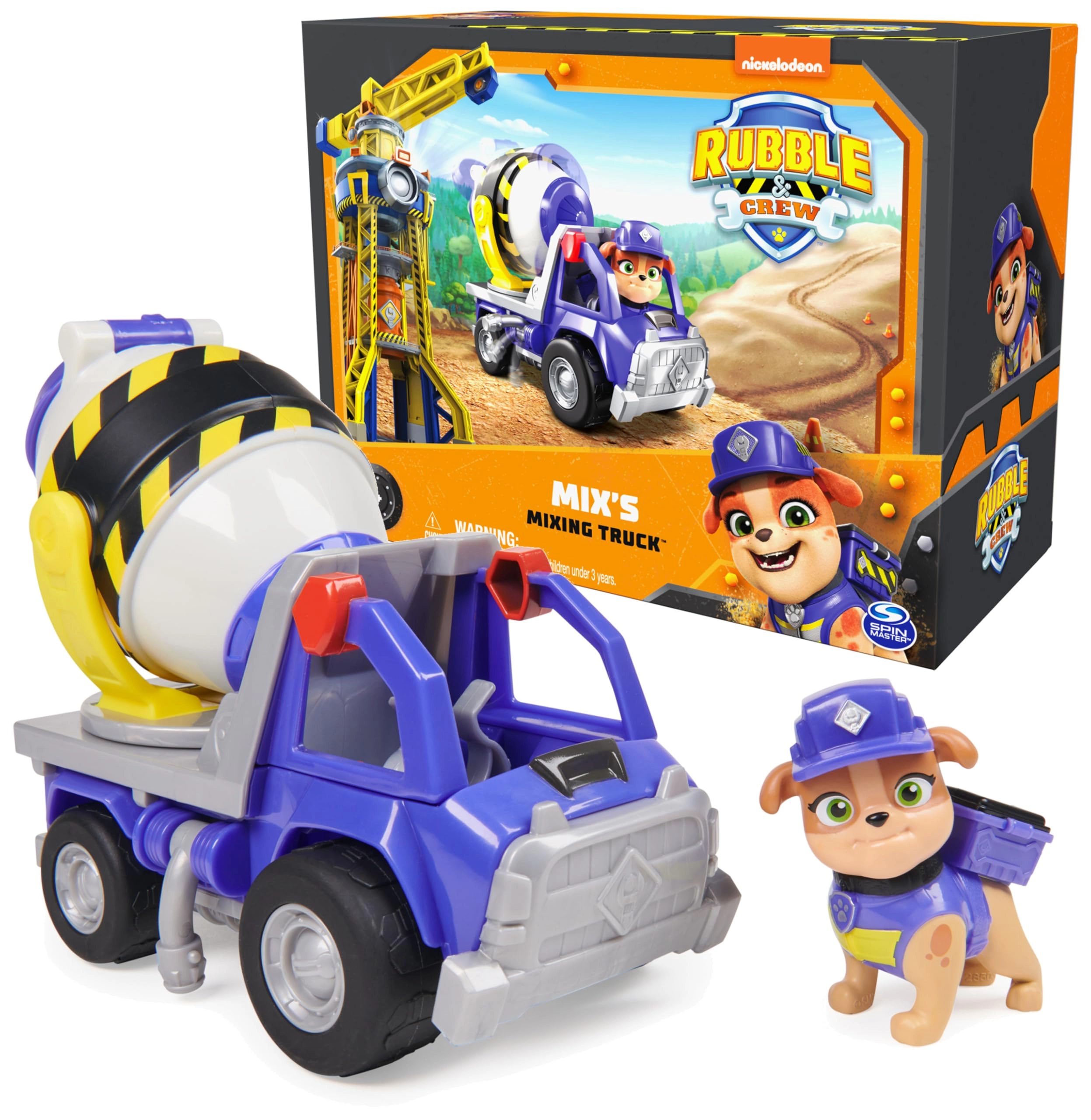 Spin Master Mix’s Cement Mixer - Action Figure Rotating Drum