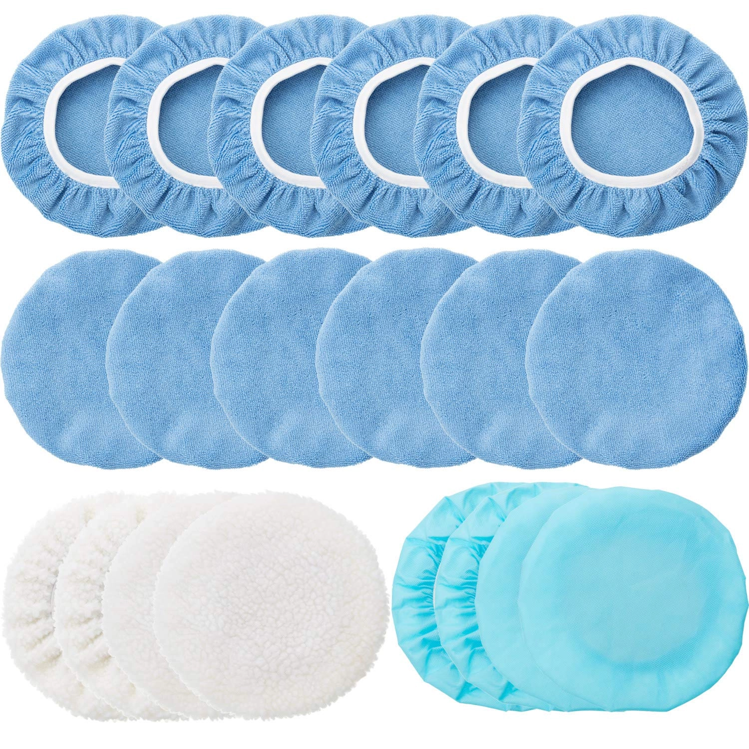 Mudder Buffer Pads - 20 Pieces 9 to 10 Inches Microfiber
