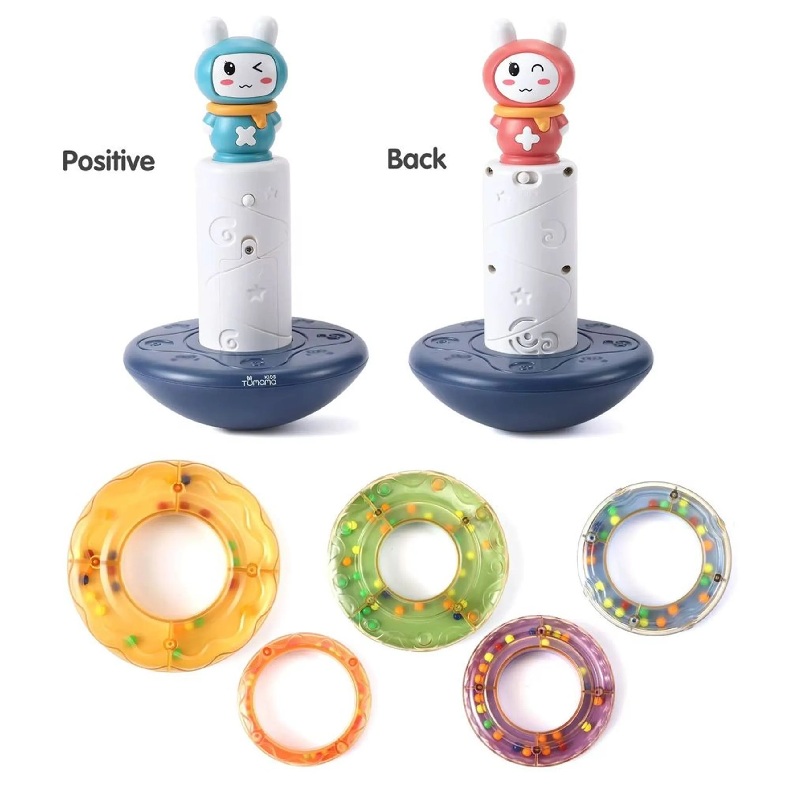 Maxims Light Up Sensory Musical Stacking Rings - 6 months+