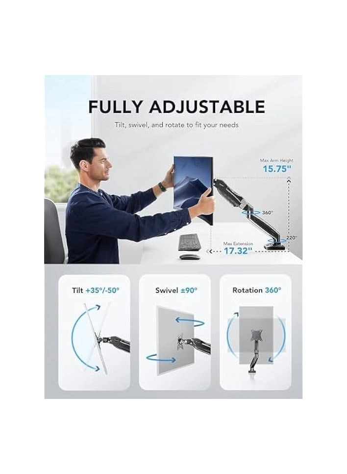 Monitor Mount Arm - Single 20 to 32 inches 75x75mm and 100x100mm