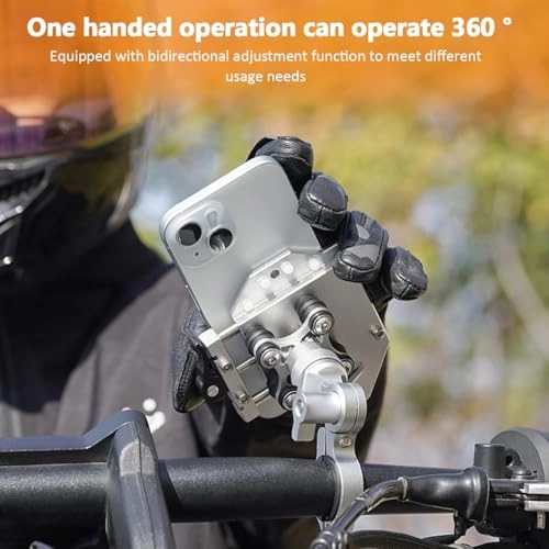 Motorcycle Phone Mount Holder - 360° Rotation Adjustable