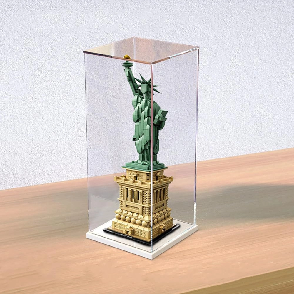 Display Case for Lego 21042 Statue - 50x20x20cm Black