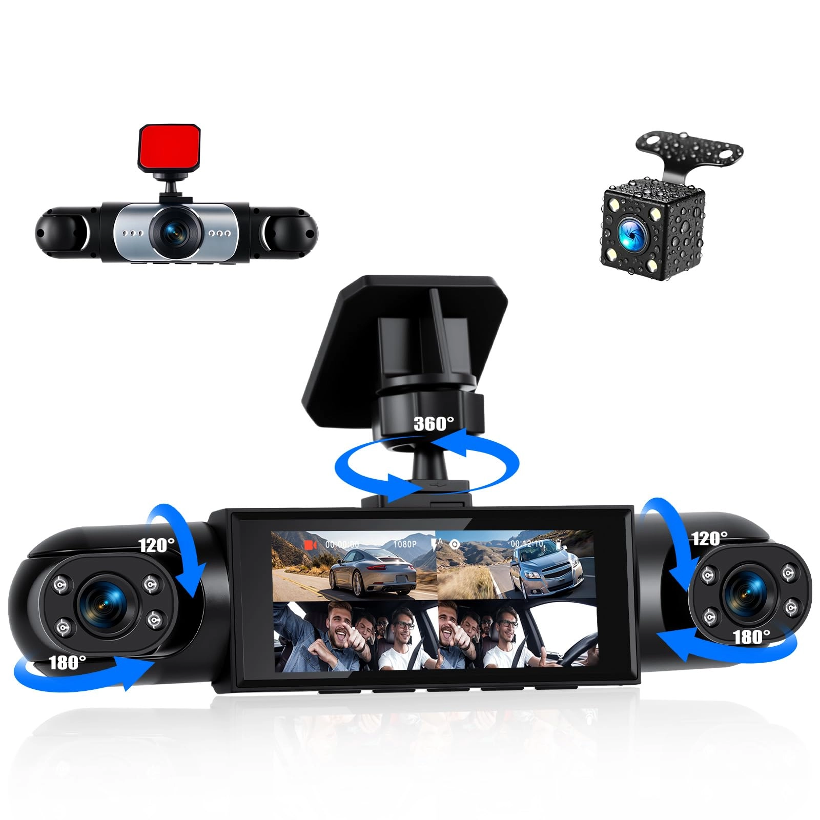 GOHHDL 360° 4 Channel Car Dashcam - 1080p