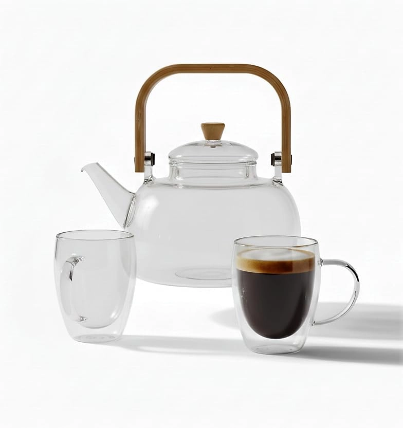 ZANFO Glass Teapot - Glass 900ml + Mug
