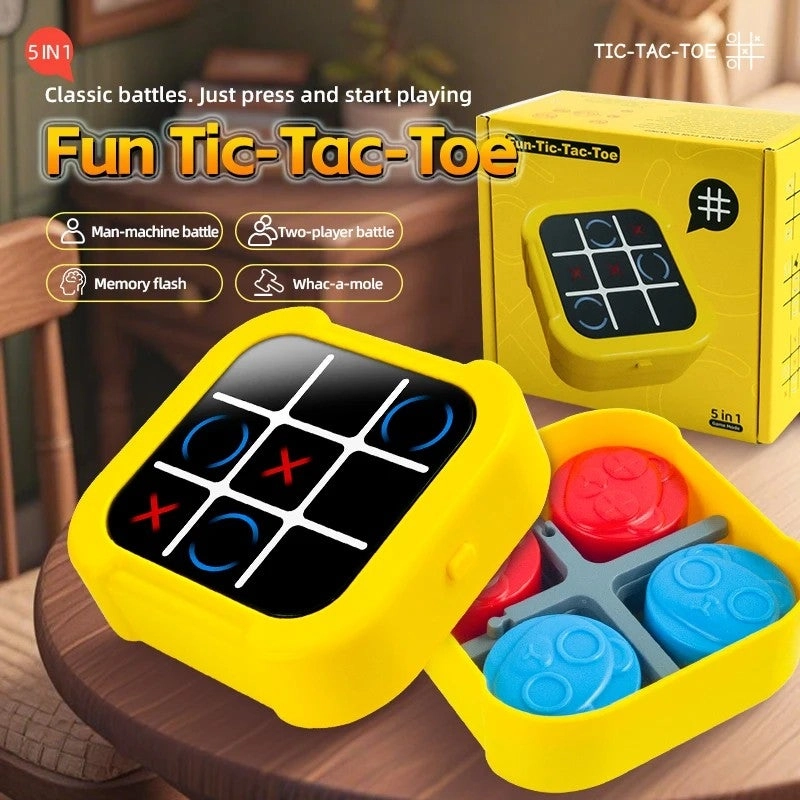Y&D Electronic Tic-Tac-Toe - 5-in-1 Educational Two Player