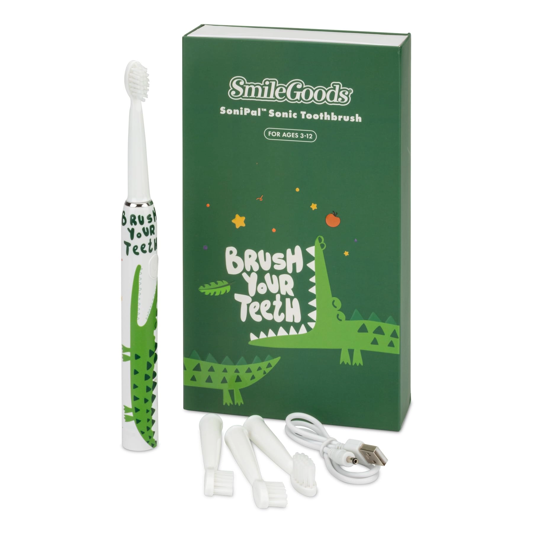 Practicon SoniPal Sonic Toothbrush - Rechargeable 3 Power Modes 4 Brush Heads