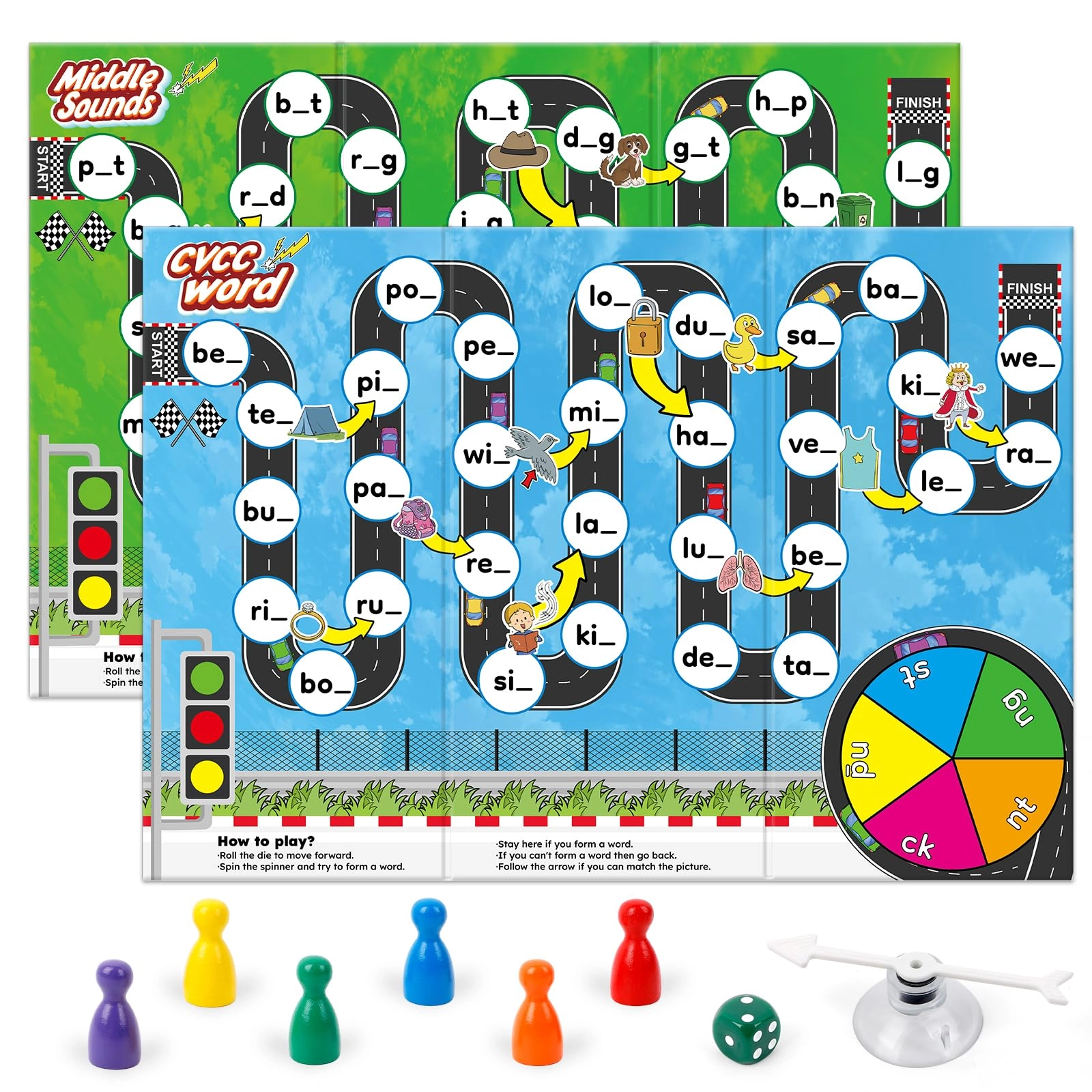 Broytain Phonics Board Games - 3 years and up