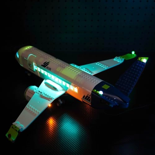 LED Light Set for LEGO Passenger Airplane 60367 - Copper Line