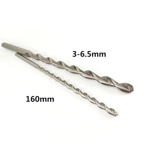 Long drill bits - 1 piece 3 to 6.5 mm x 160 mm