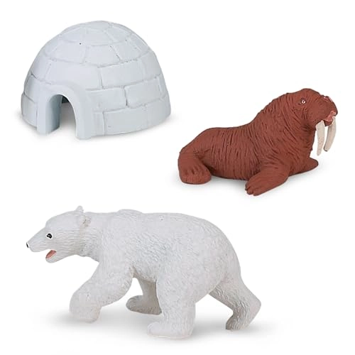 Harp Seal + Husky + Caribou + Arctic Rabbit + Killer Whale + Walrus + Arctic Fox + Beluga Whale + Igloo + Polar Bear - Arctic - 10 pcs