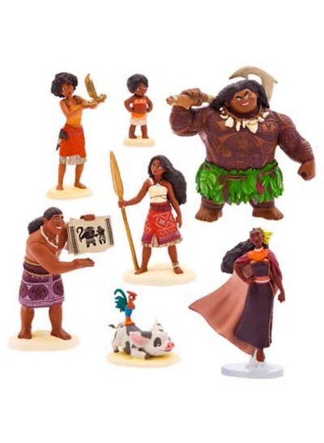 Disney Store Moana Deluxe Figurine Play Set 8 pcs