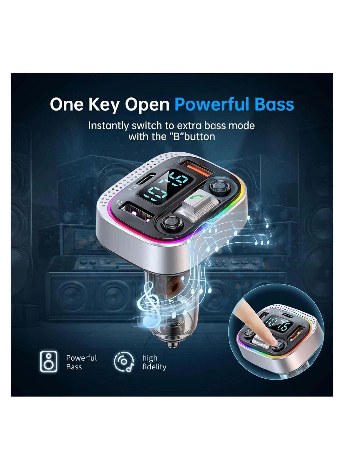 Bluetooth Adapter for Car - V5.0 Type-C