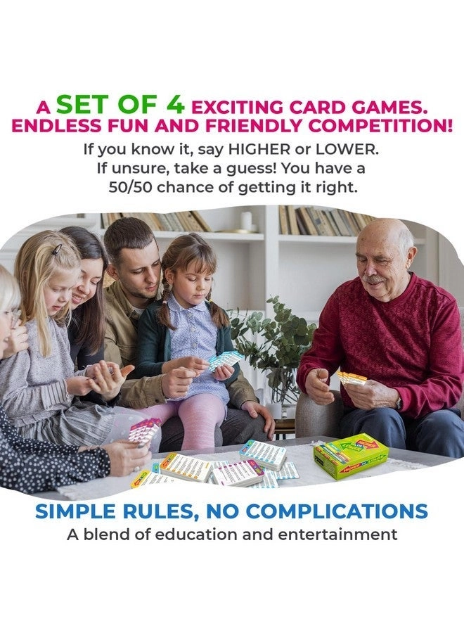 Higher or Lower - 4xSet Card Game