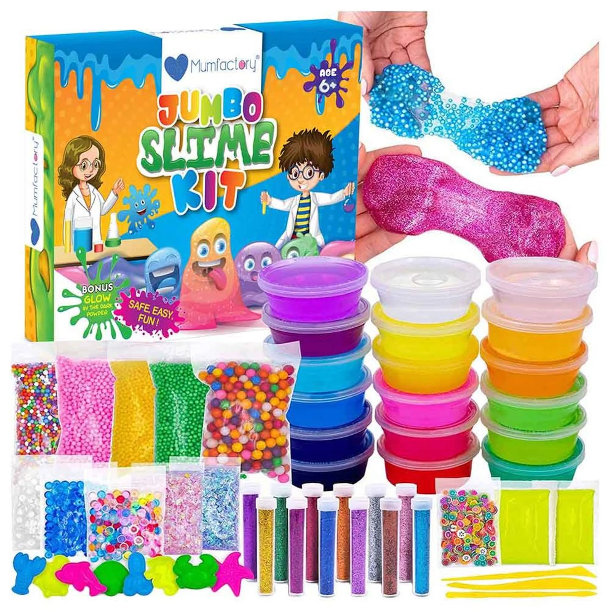Mumfactory DIY Slime Kit - 6+ years 18 pcs