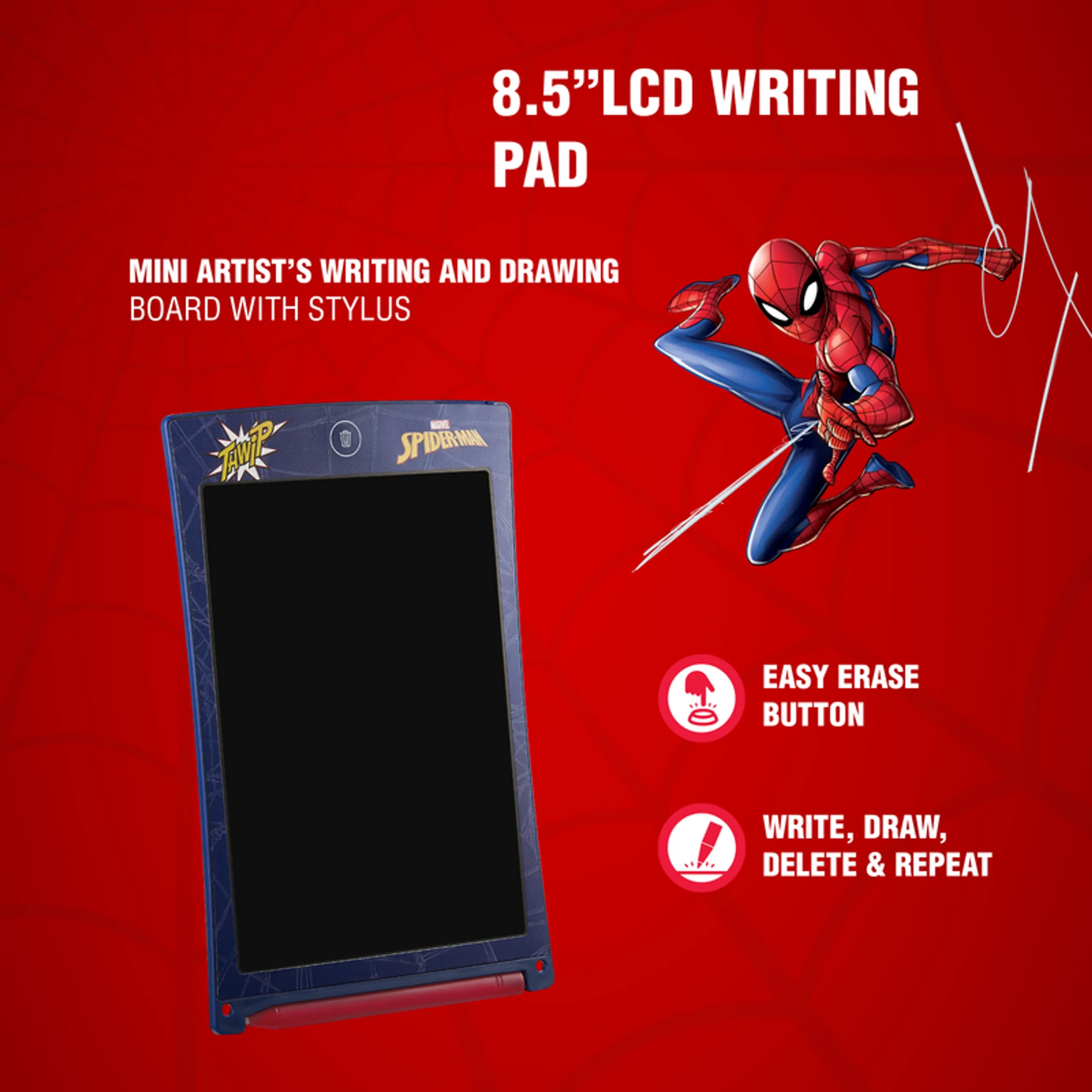 Spider-Man LCD Writing Pad - 3+ years With Stylus