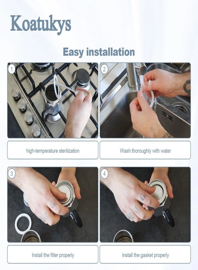 Moka Pot Coffee Gasket - 6 Cups Kit
