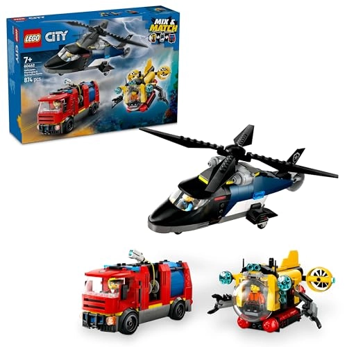 City 3in1 Helicopter, Fire Truck & Submarine Remix (60462)