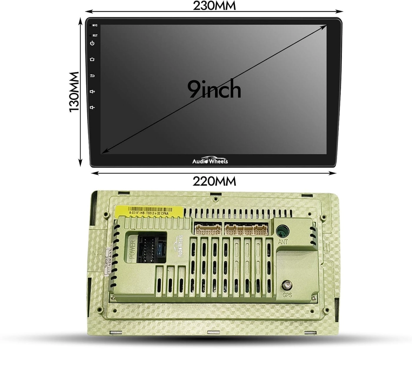 Swift Dzire - 9-inch + AHD Camera + Dashboard Frame + Socket