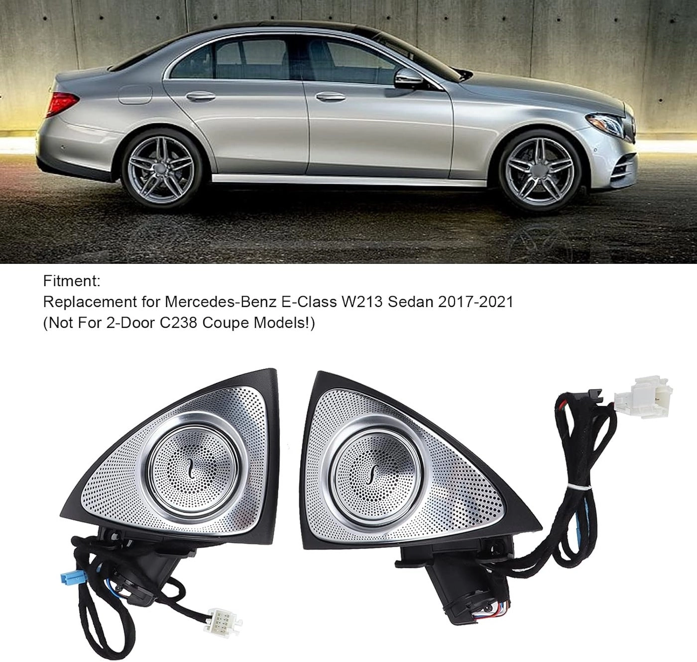 Rotating Tweeter - 64 Color 3D LED Ambient Lighting Replacement for E?Class W213 2017?2021