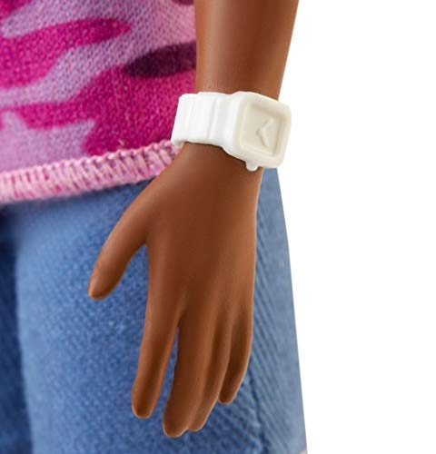 Barbie Fashionistas #201 - Athletic Body Curly Brown Hair Graffiti Dress Ages 3+