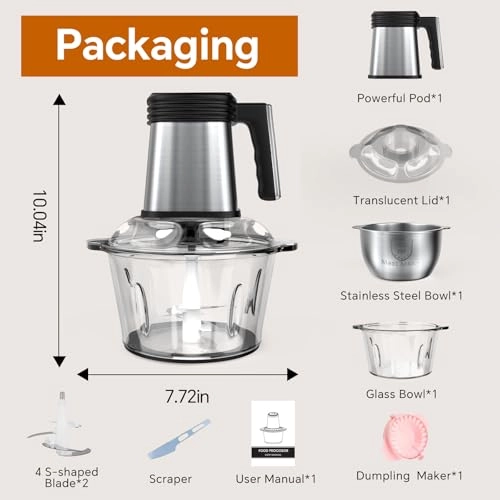 Electric Food Processor - 8 Cup+8 Cup 300 watts