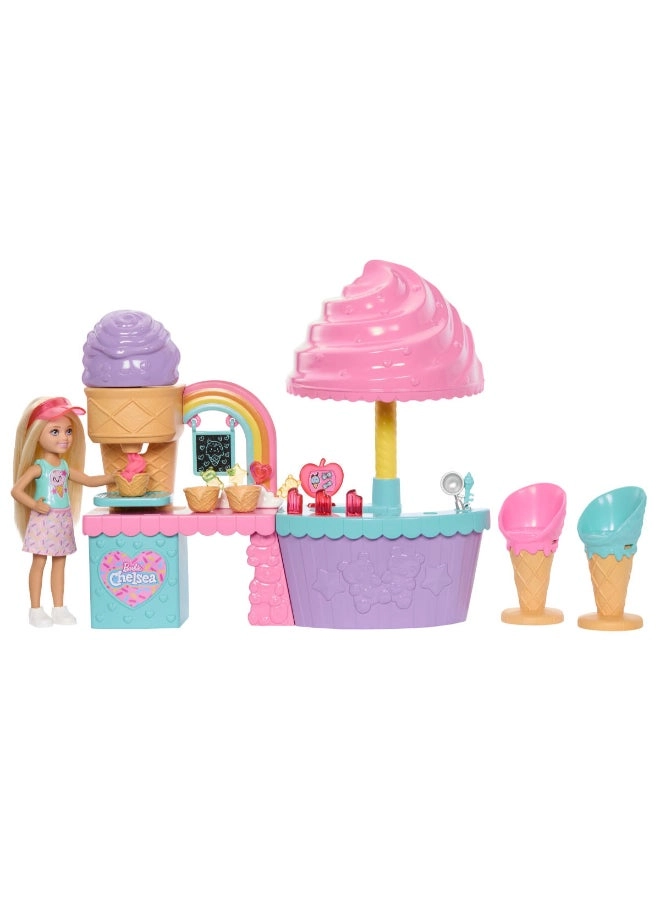 Barbie Chelsea Playset - Ice Cream Shop 2 Dough Colors Ages 3+