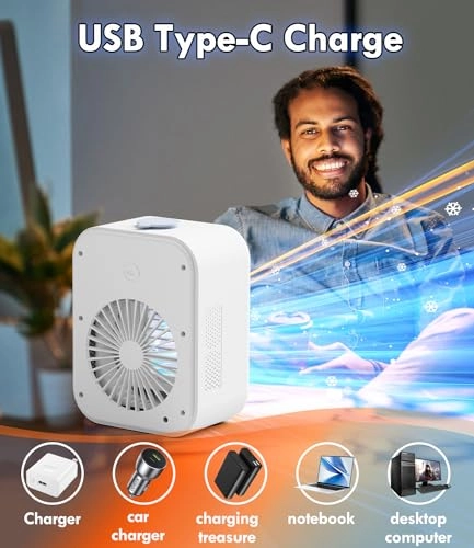 Small Portable Air Conditioner - 3-In-1 Dual Fog