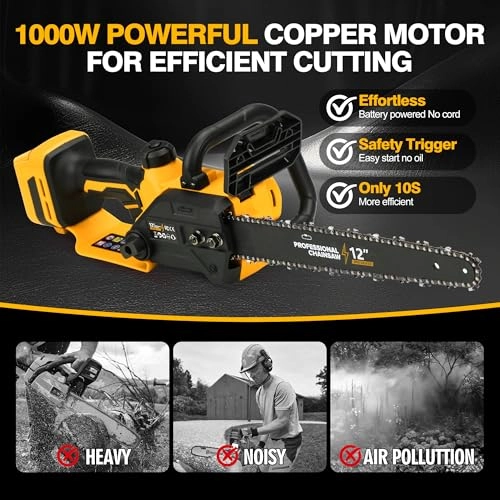 Brushless Electric Chainsaw - 1200 Watts