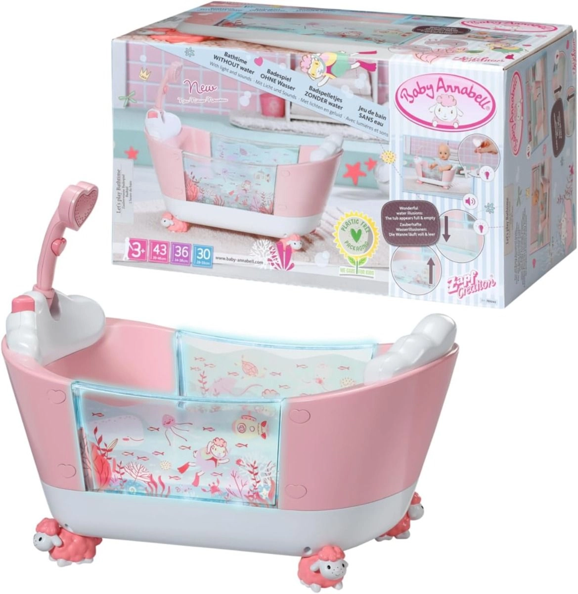 Lets Play Bathtime Tub - Pink 3+